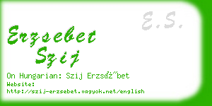 erzsebet szij business card